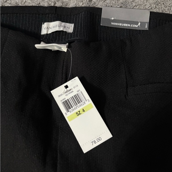 Van Heusen Black Dress Pants Straight Leg Formal - Picture 2 of 2
